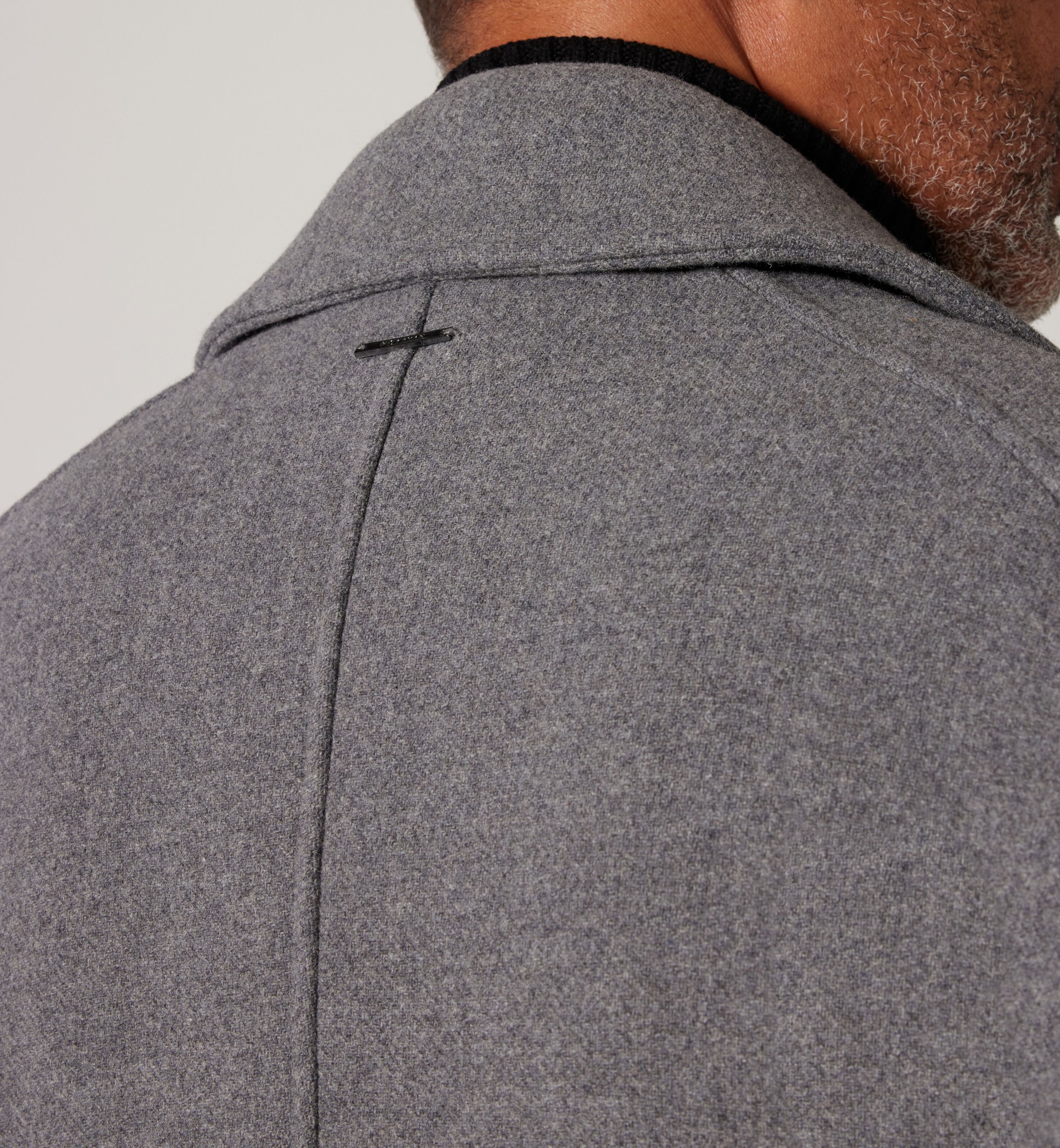 Premium Wool Double Breasted Overcoat Charcoal Marle Coats